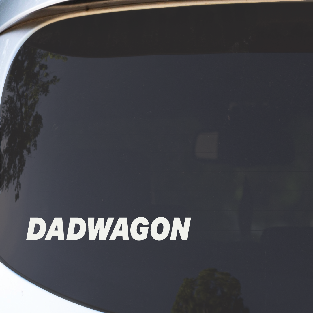 Dadwagon Vinyl Sticker Decal, Funny Bumper Sticker Car Window Wagon - 052