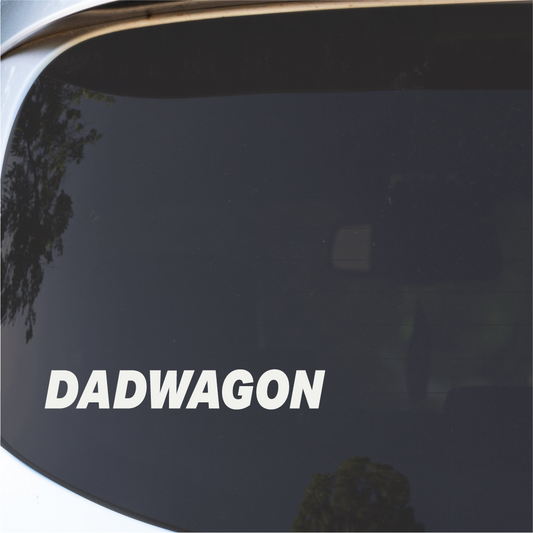 Dadwagon Vinyl Sticker Decal, Funny Bumper Sticker Car Window Wagon - 052
