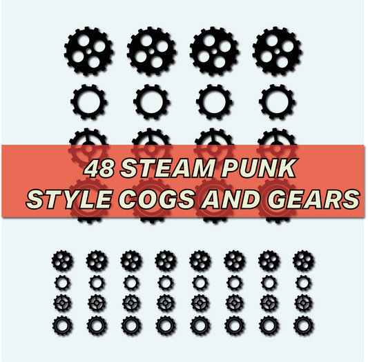 48x Wall,LAPTOP CAR VAN BIKE  Steampunk  Cog decal stickers - 263