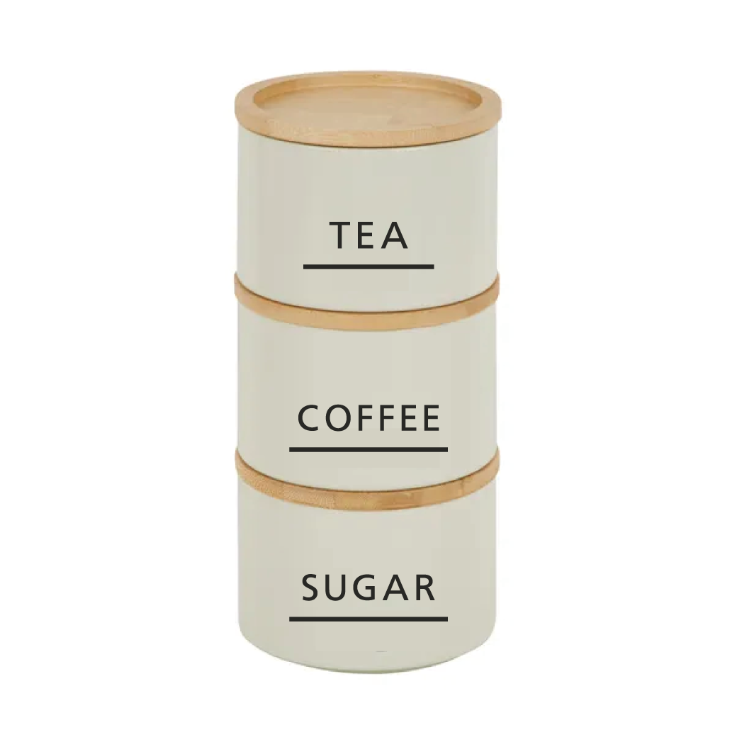 TEA COFFEE SUGAR Vinyl Decal Stickers DIY Jar Labels-150