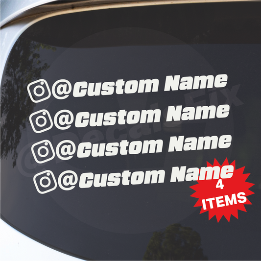 4x INSTAGRAM  Profile Vinyl Sticker Decal Custom Social Media Custom-314