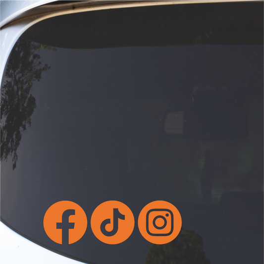 3 X social media symbols LOGO VINYL DECAL STICKER social media - 223