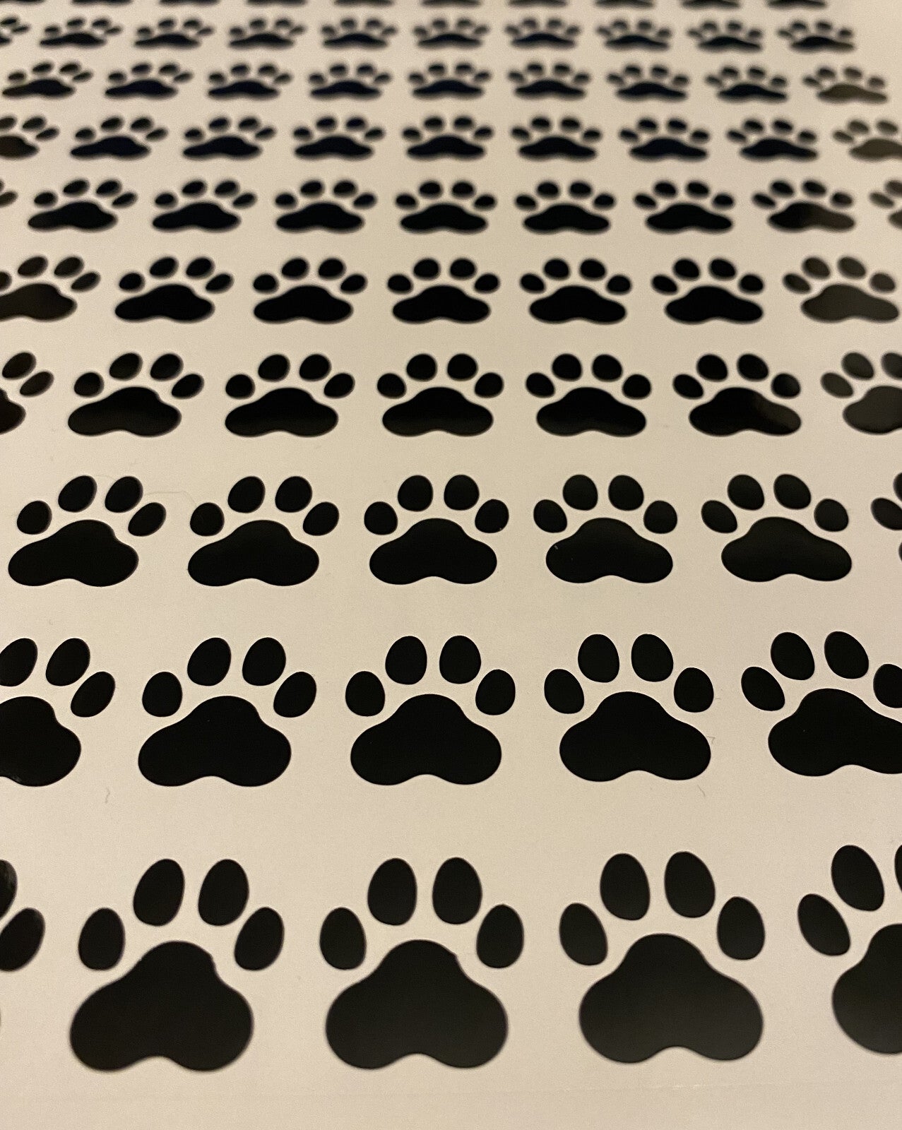 PET PAW PRINTS Vinyl Decal x 100 Stickers Glasses Craft Projects Chart