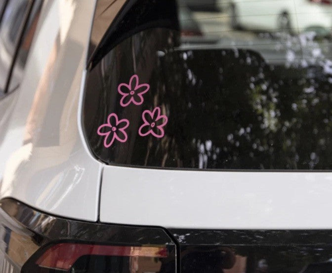 6 x Cartoon STYLE Daisys/CAR/TRAILER/CARAVAN/CAMPER/WINDOW -210