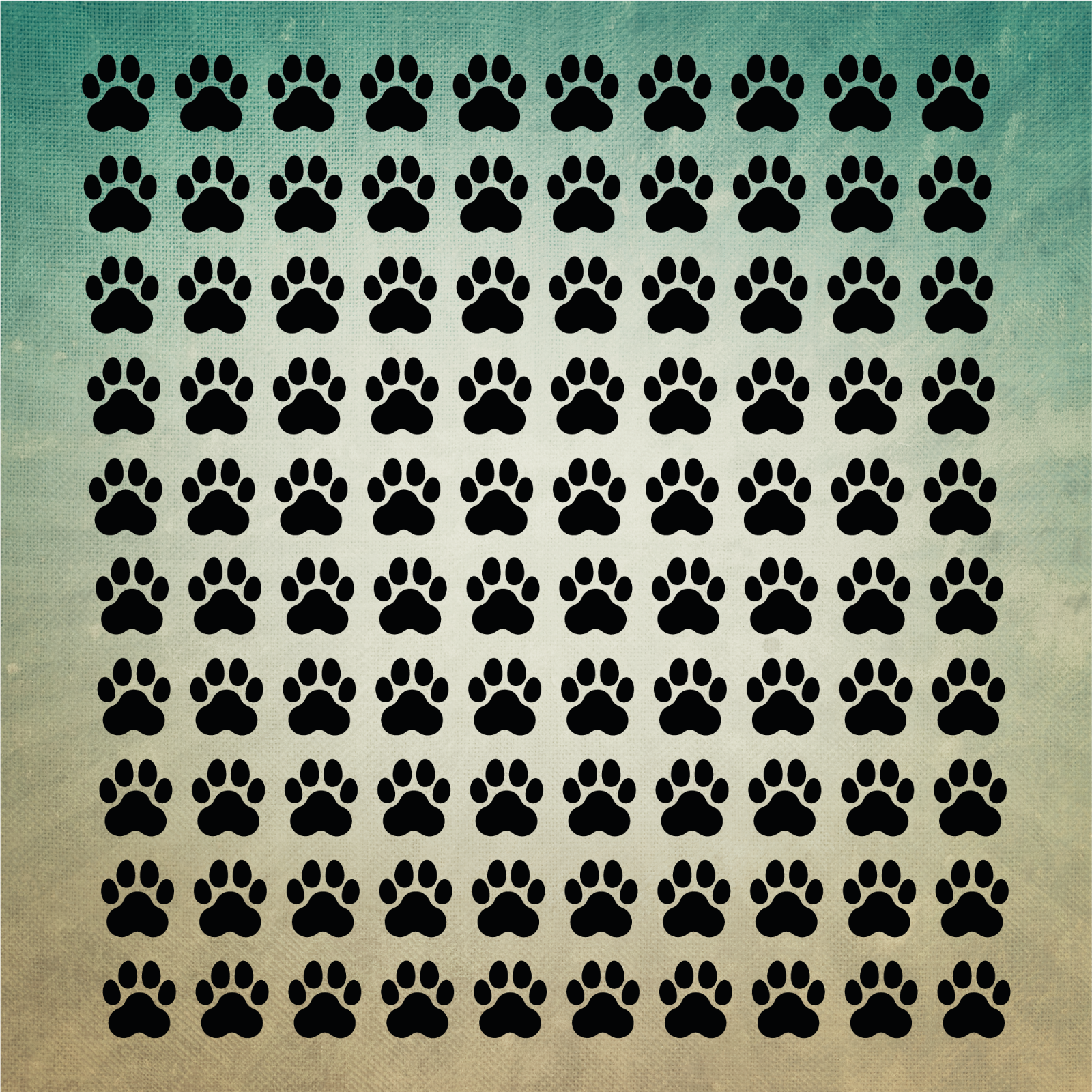 PET PAW PRINTS Vinyl Decal x 100 Stickers Glasses Craft Projects Chart