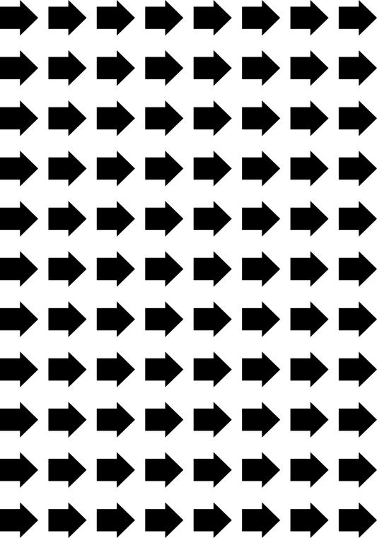 100 Vinyl Arrows - 20mm Width - Craft Supplies, DIY Decor Signage Craft Projects