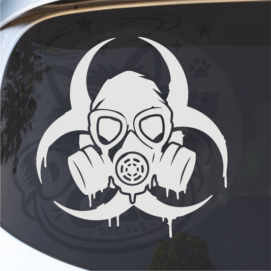 Gas Mask Biohazard grunge style  Car Decal Vinyl Sticker Pc laptop Window  - 326