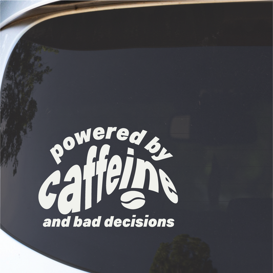 Powered by... FUNNY CAR STICKERS DECALS WINDOW VAN CAMPER VINYL BUMPER -026