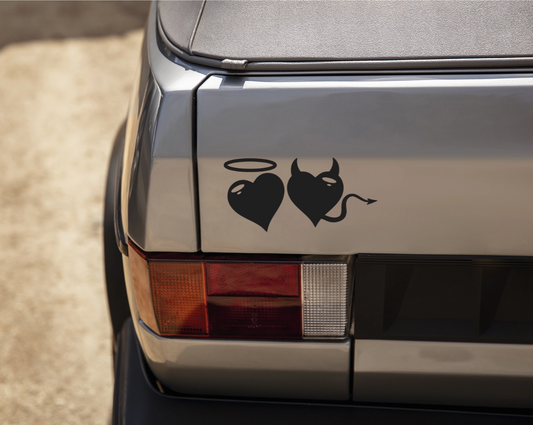 Heart With Devil Tail angels  Vinyl Wall Car Sticker Decal -303