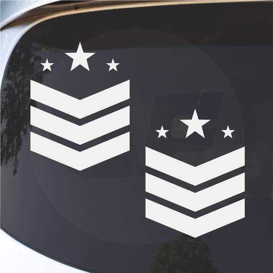 2 x US Army Rank Sticker -280