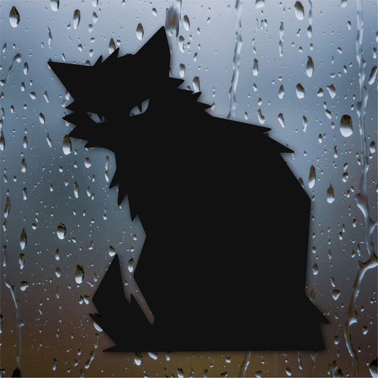 Anime style Black Cat  Car Van Window/Wall/Laptop Halloween  Decal-289